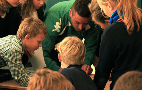 Žalgiriečiai skatino moksleivius pusryčiauti