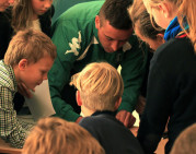 Žalgiriečiai skatino moksleivius pusryčiauti