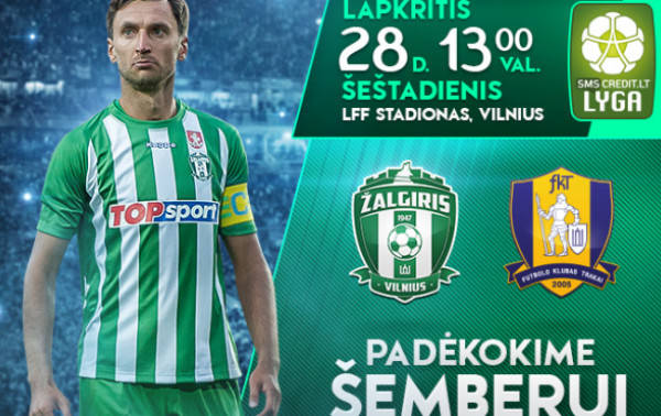 Paskutinėse rungtynėse – D. Šembero pagerbimas