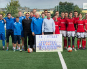 Draugiškame mače „Lietavos“ futbolininkai susirungė su gimnazistais