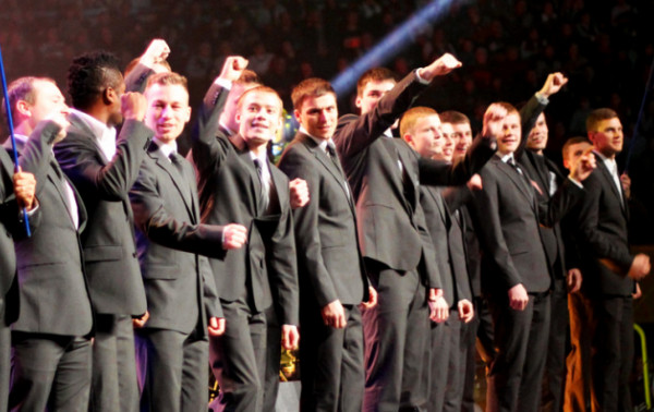 „Ekrano“ futbolininkai valstybės atkūrimo dieną šventė scenoje