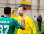 Mažumoje likę kauniečiai atlaikė gargždiškių atakas